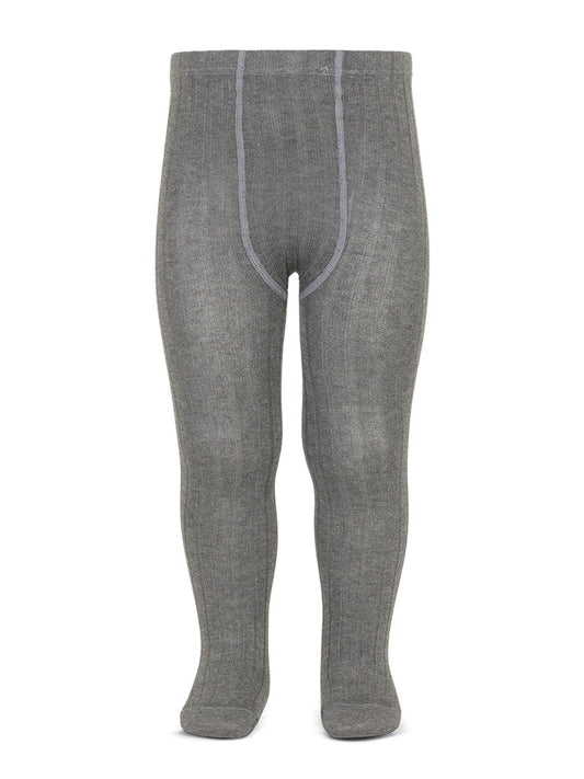 Condor grey ribbed tights - Rose & Albert