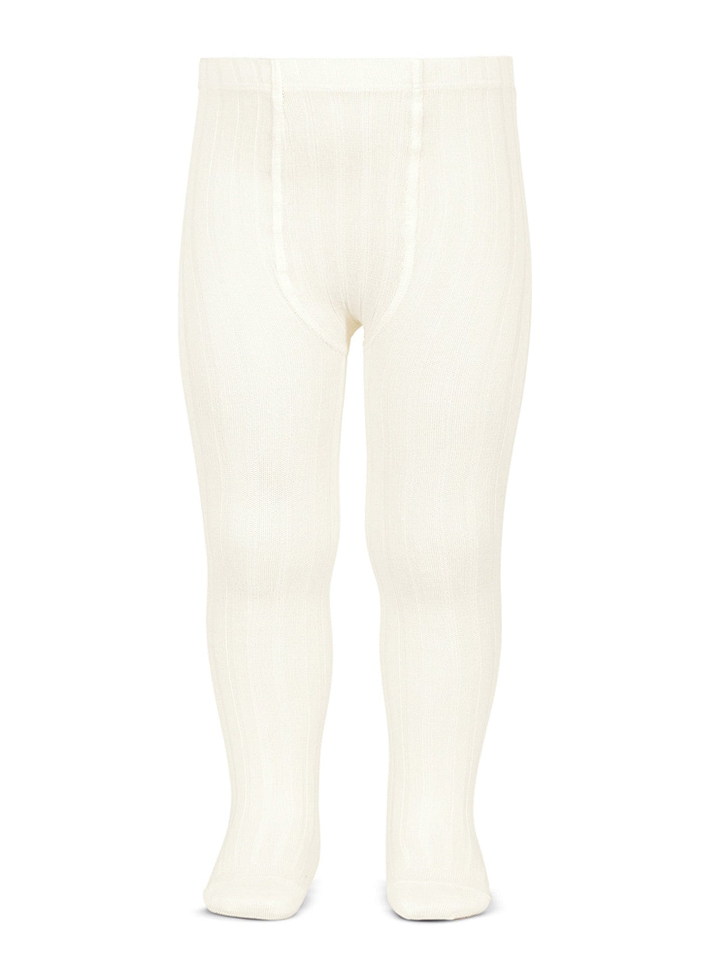 Condor cream ribbed tights - Rose & Albert