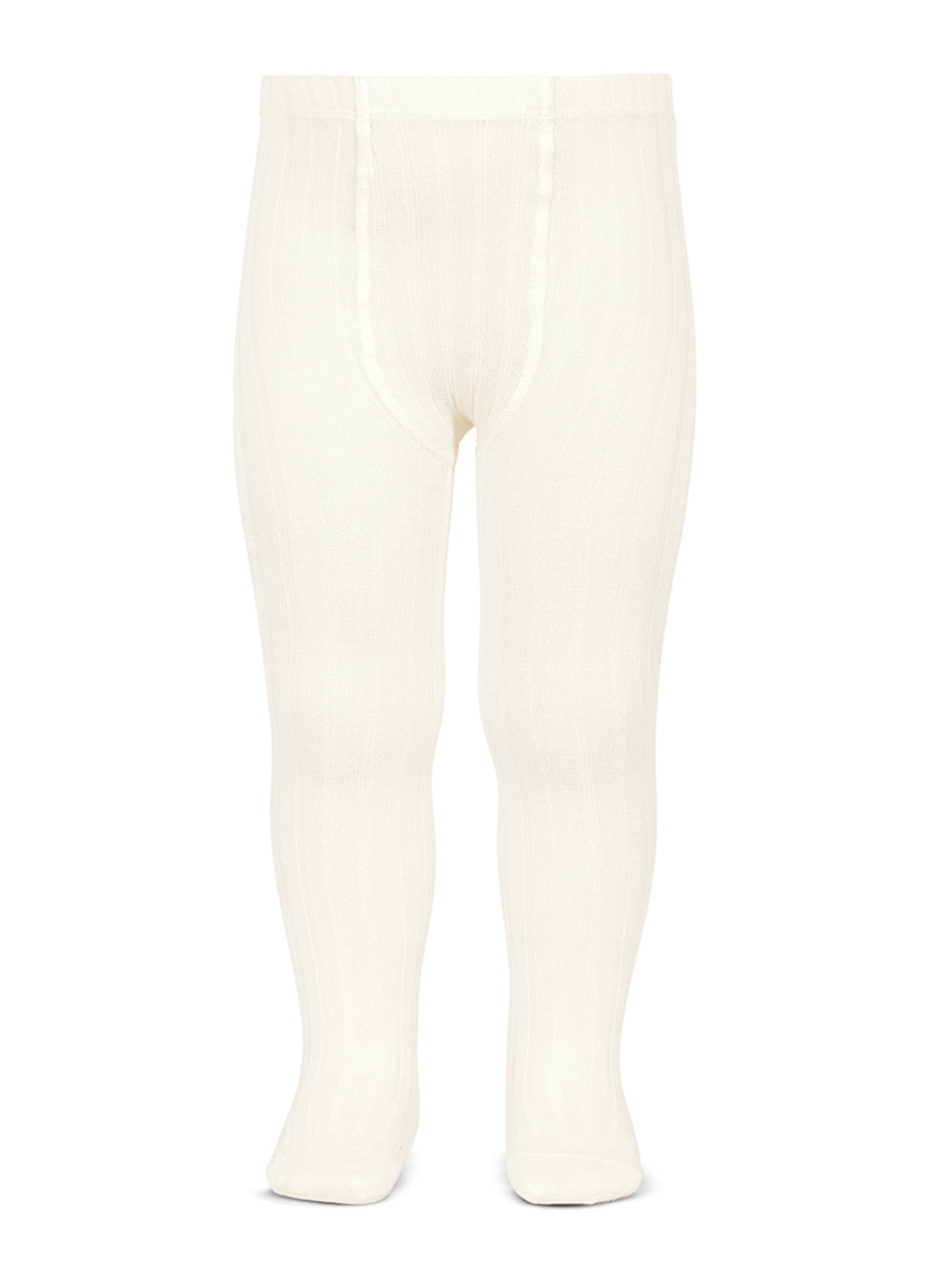 Condor cream ribbed tights - Rose & Albert