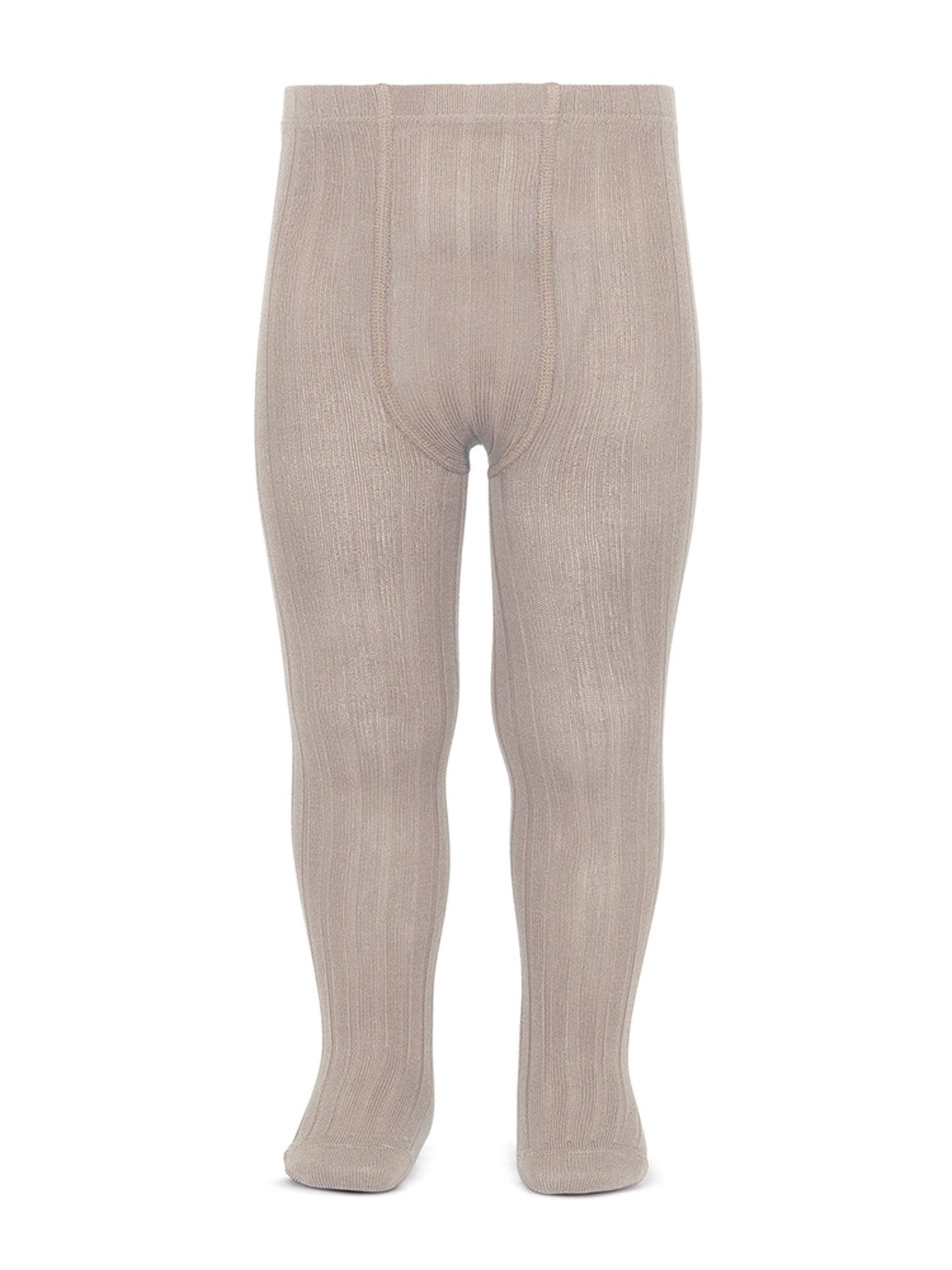 Condor dark beige ribbed tights - Rose & Albert