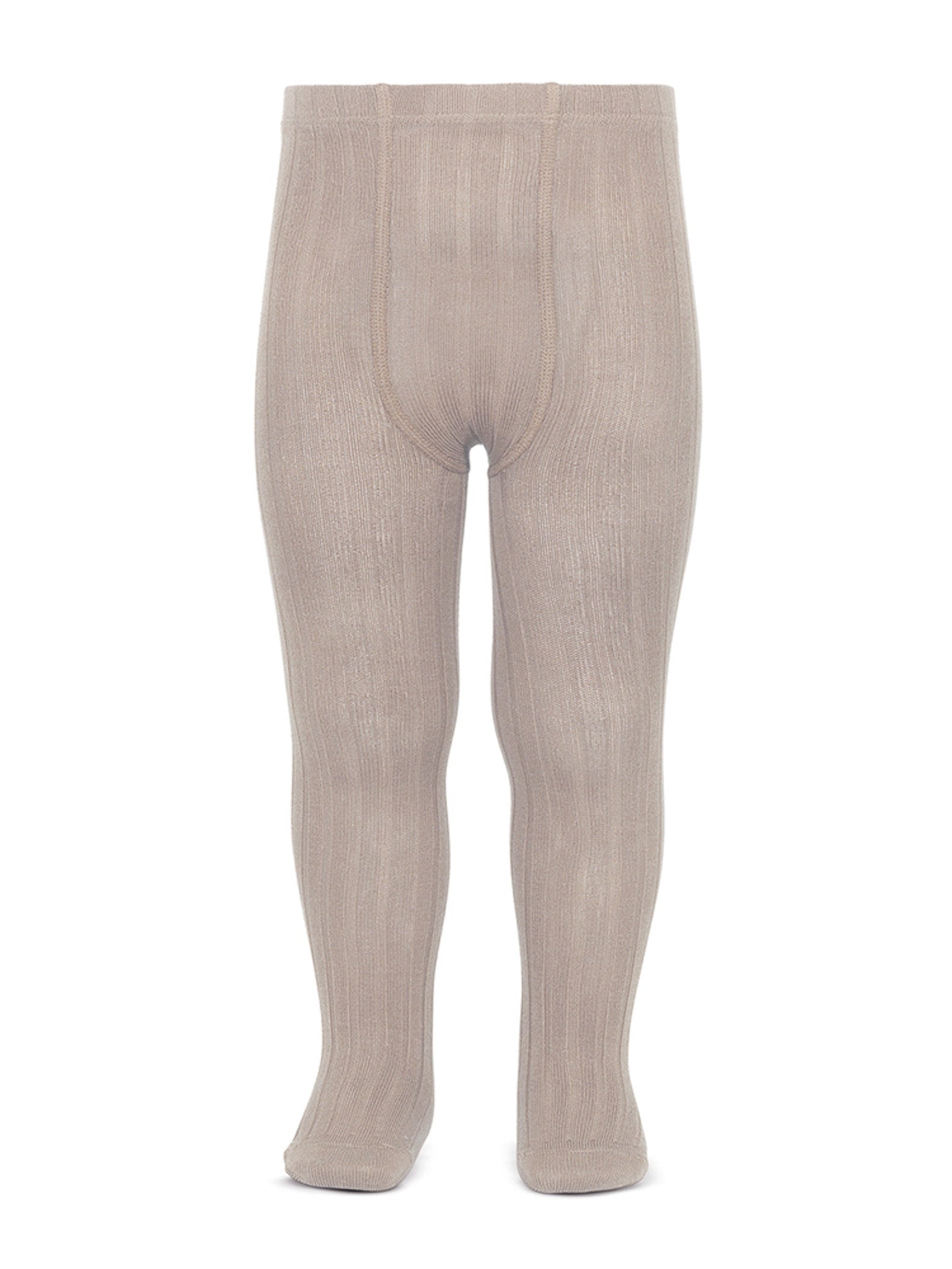 Condor dark beige ribbed tights - Rose & Albert