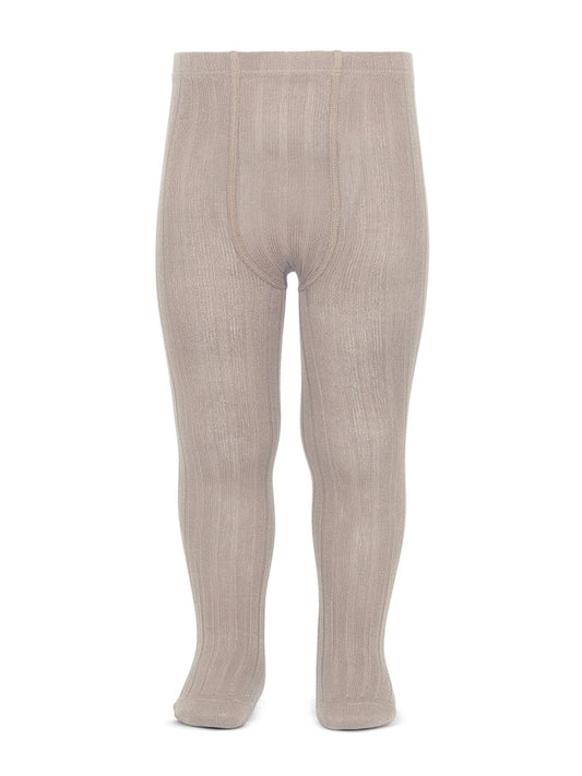 Condor dark beige ribbed tights - Rose & Albert