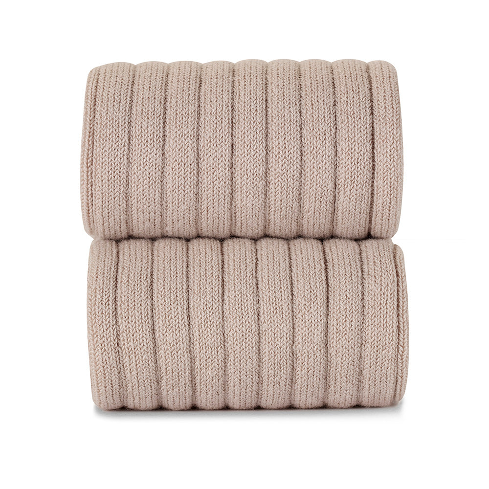 Condor dark beige ribbed tights - Rose & Albert