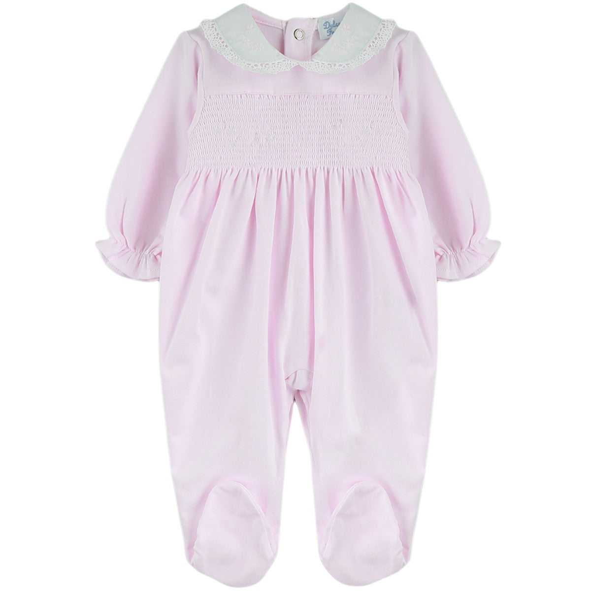 Pink Smocked Sleepsuit - Rose & Albert