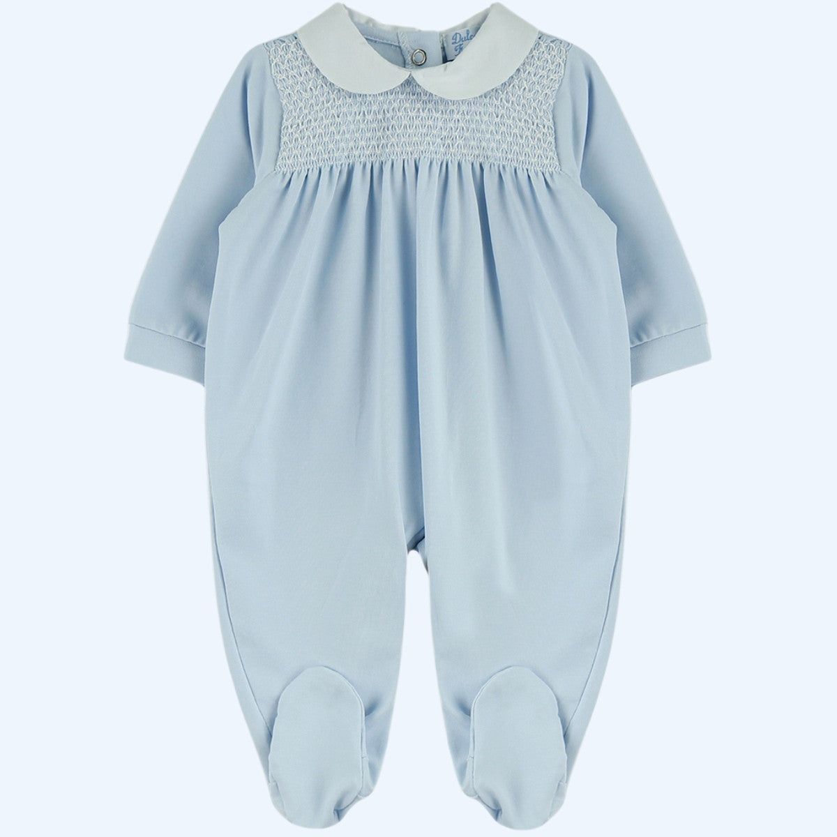 Blue Smocked Sleepsuit - Rose & Albert