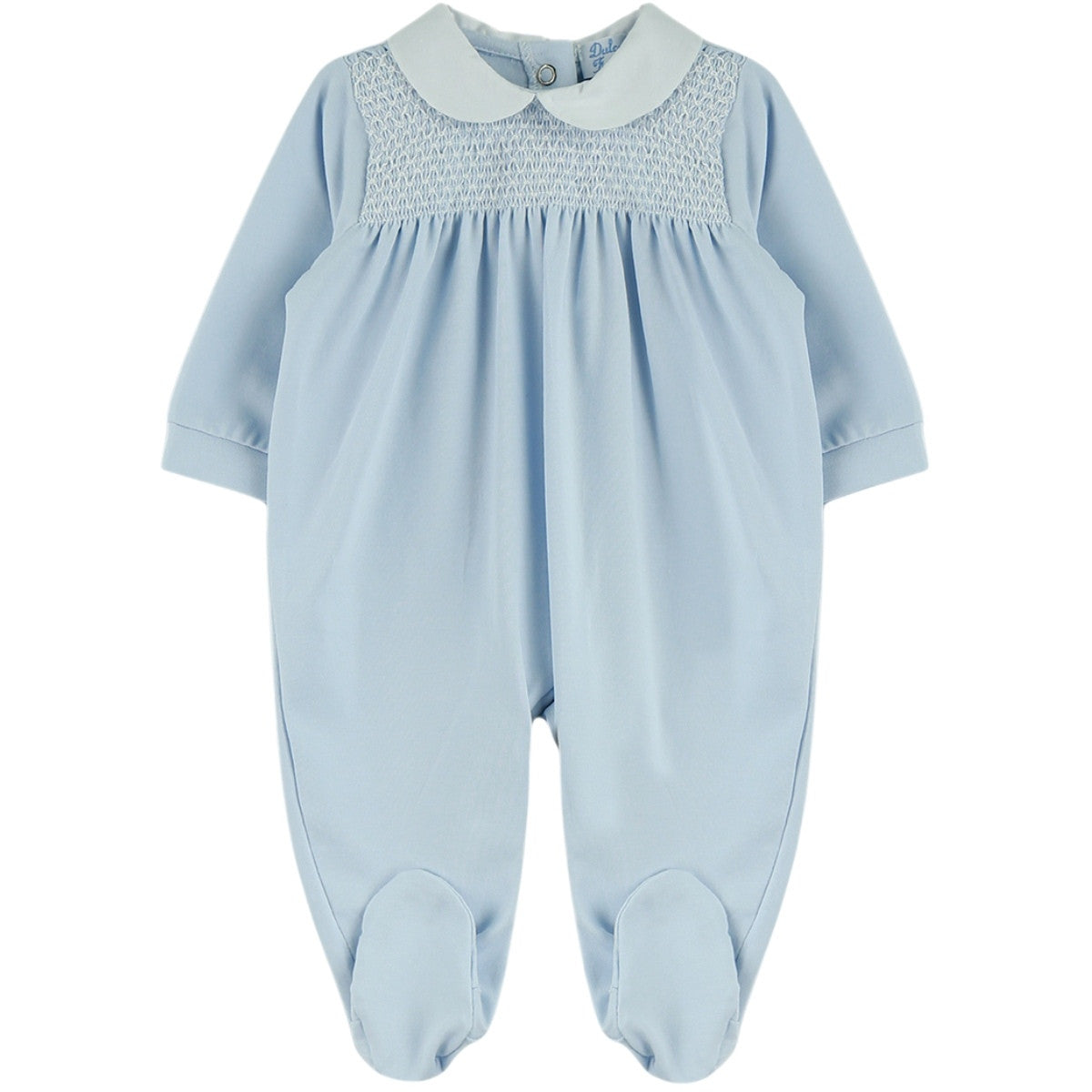 Blue Smocked Sleepsuit - Rose & Albert
