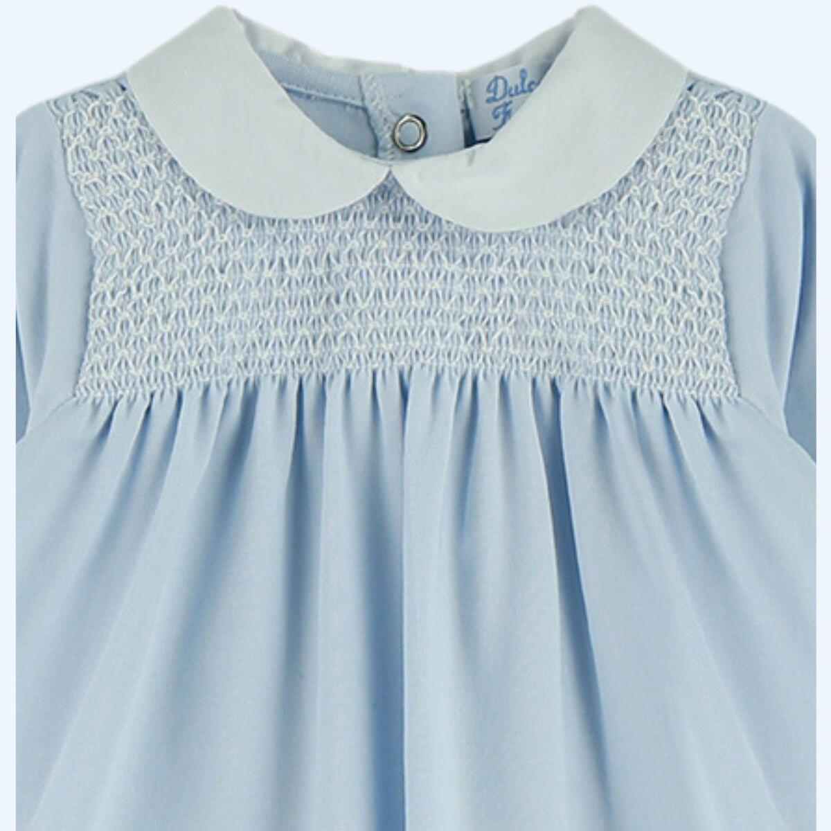 Blue Smocked Sleepsuit - Rose & Albert