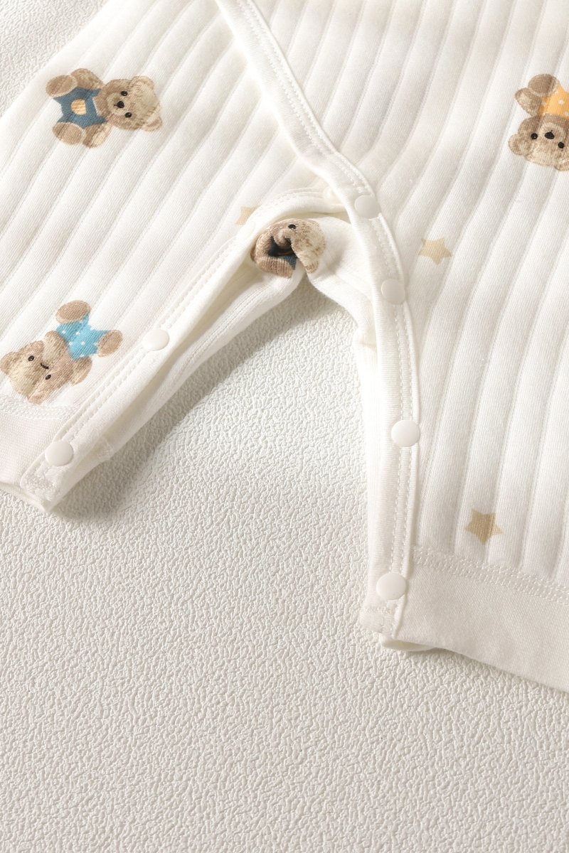 The Charming Bear Boucle Wrap Baby Grow Romper - Cozy Crew Club