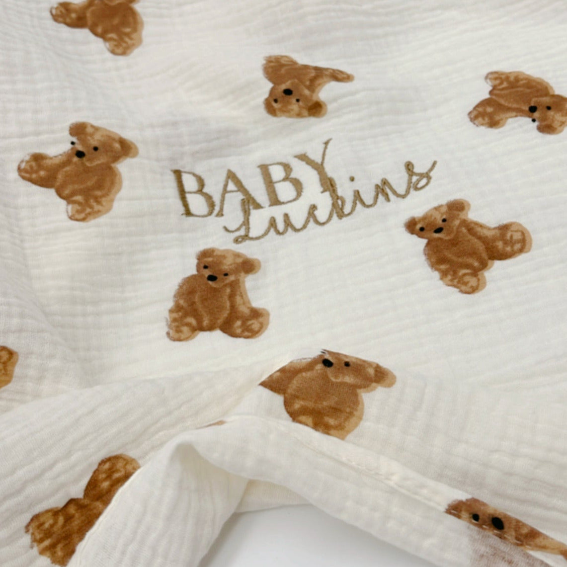 The Bear Muslin Blanket Swaddle