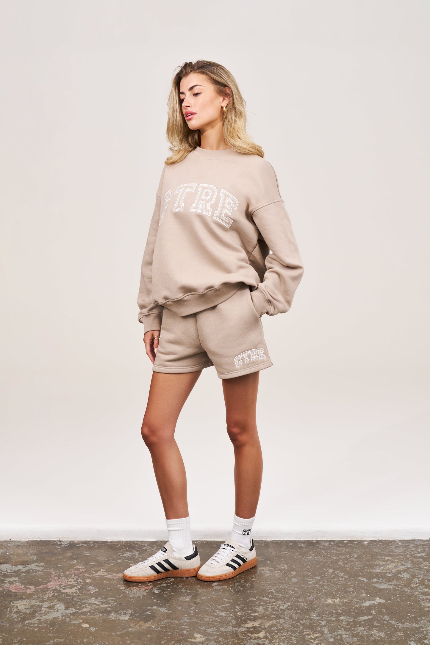 CTRE JERSEY SHORTS - STONE