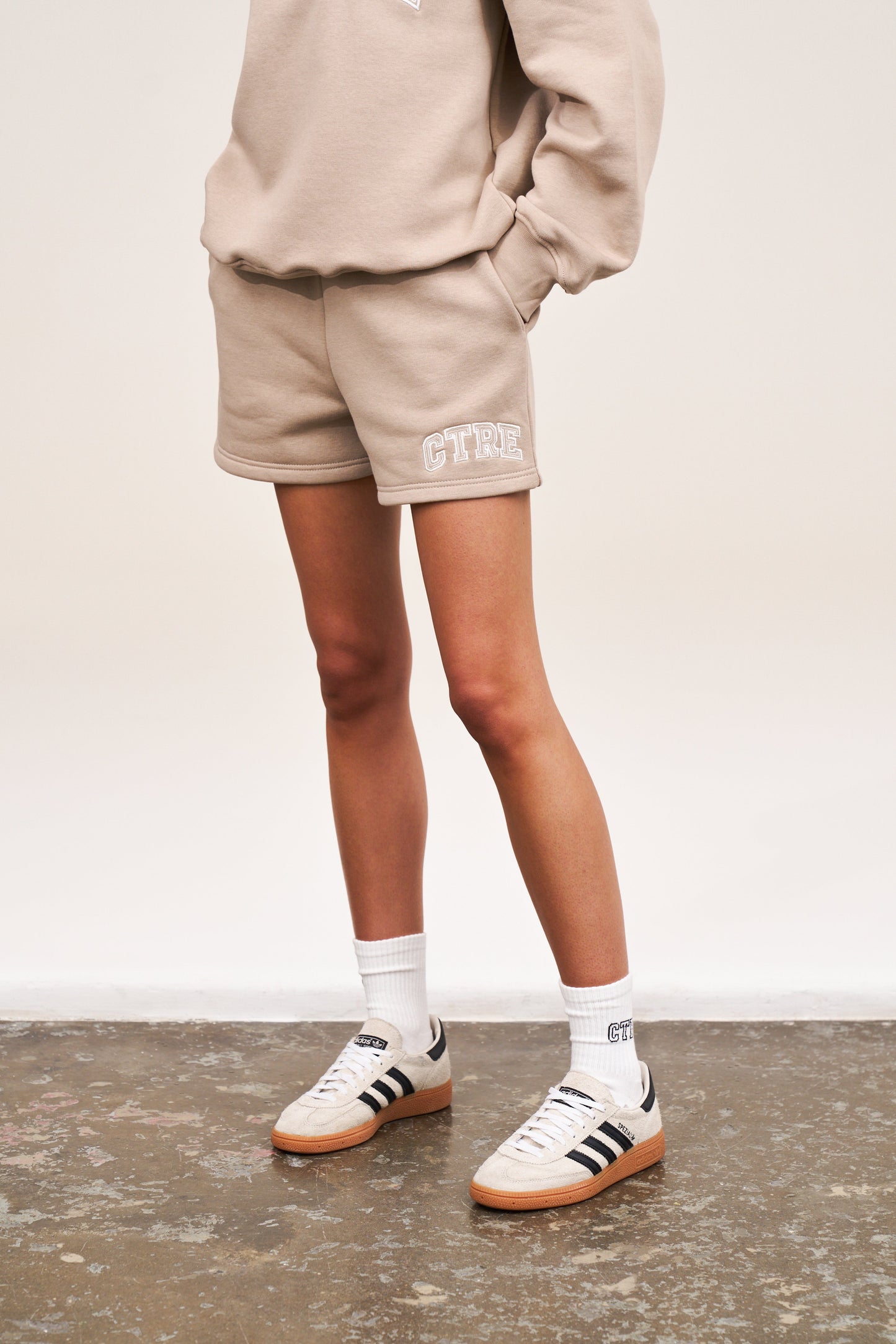 CTRE JERSEY SHORTS - STONE