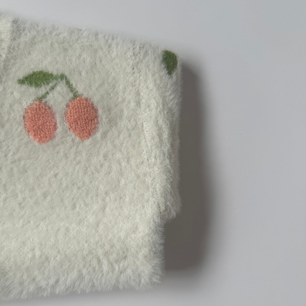 Frosted Cherry Teddy Sweater — Sample