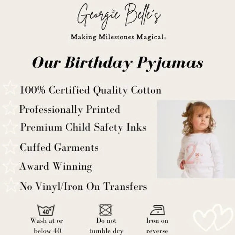 Personalised Birthday Pyjamas -  Lilac Bunny Party Design