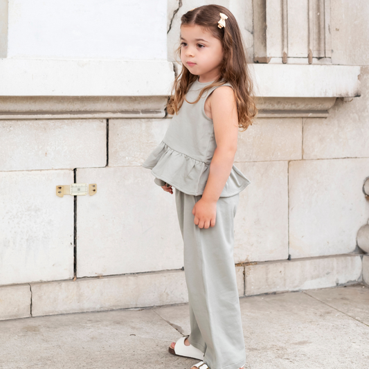 Peplum Summer Set - Olive