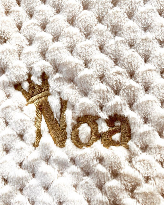 Cocole Personalised Microfibre Soft Baby Blanket in Beige