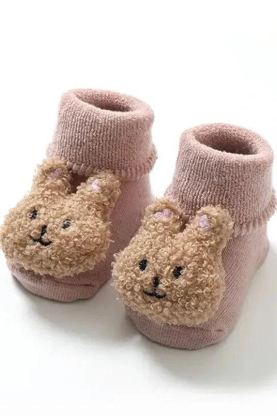 Boucle Teddy Slipper Socks For Little Feet - Cozy Crew Club