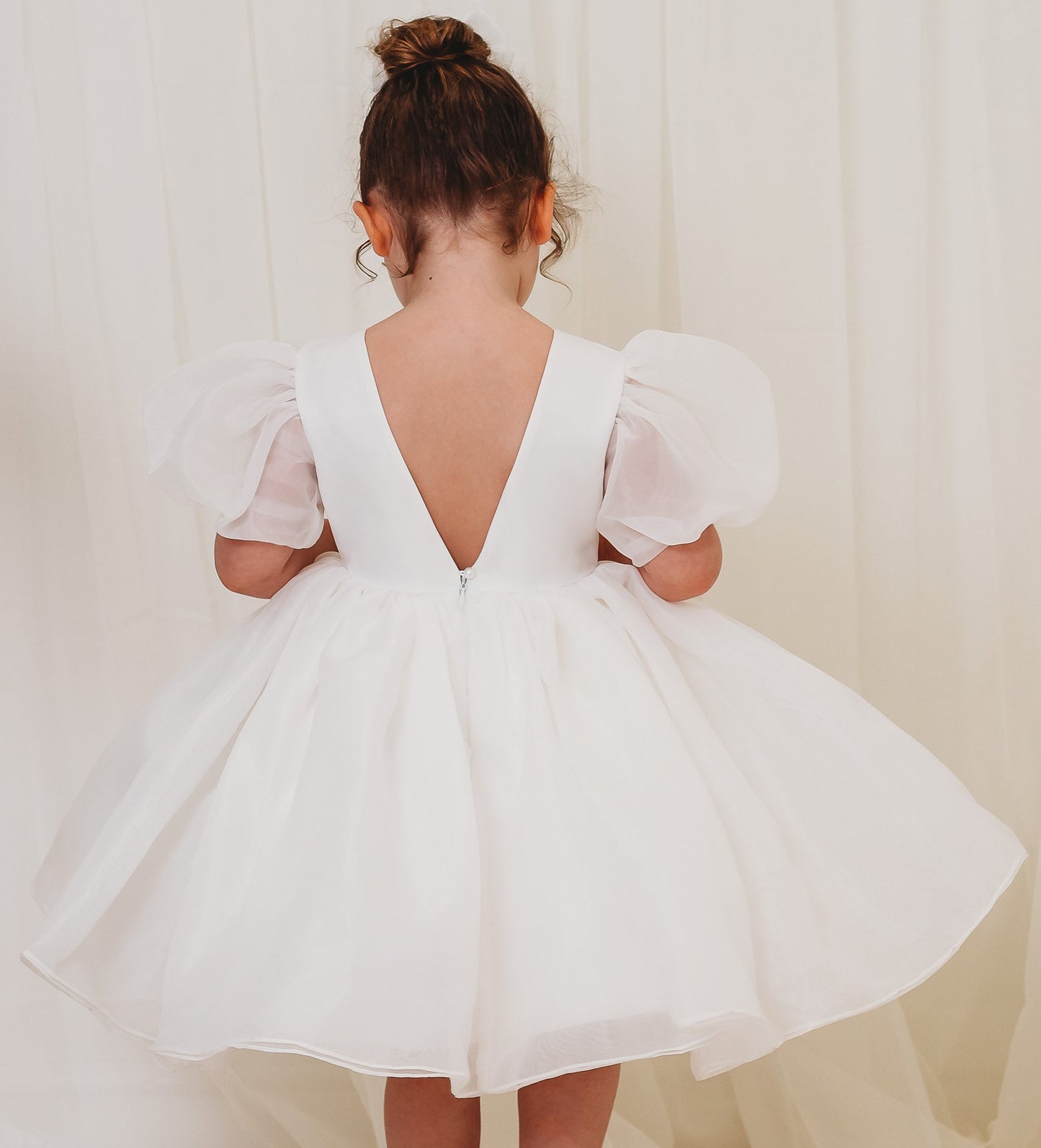 'Betsey' Organza Occasion Dress & hairbow - Rose & Albert