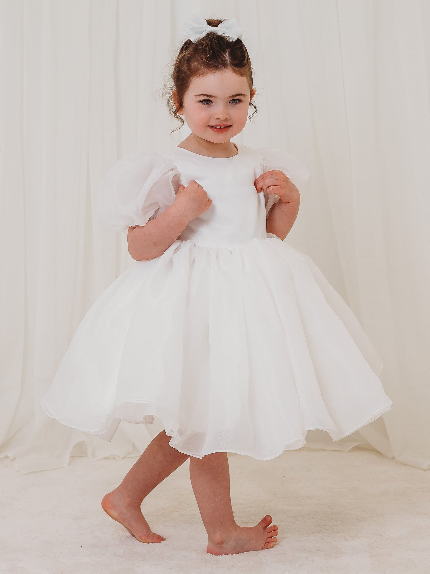 'Betsey' Organza Occasion Dress & hairbow - Rose & Albert