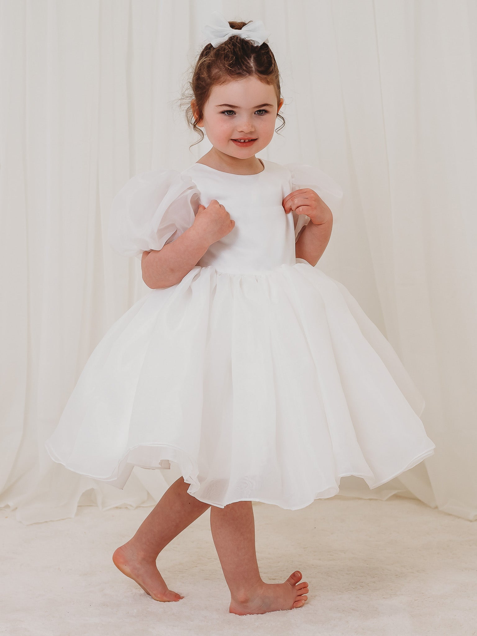 'Betsey' Organza Occasion Dress & hairbow - Rose & Albert