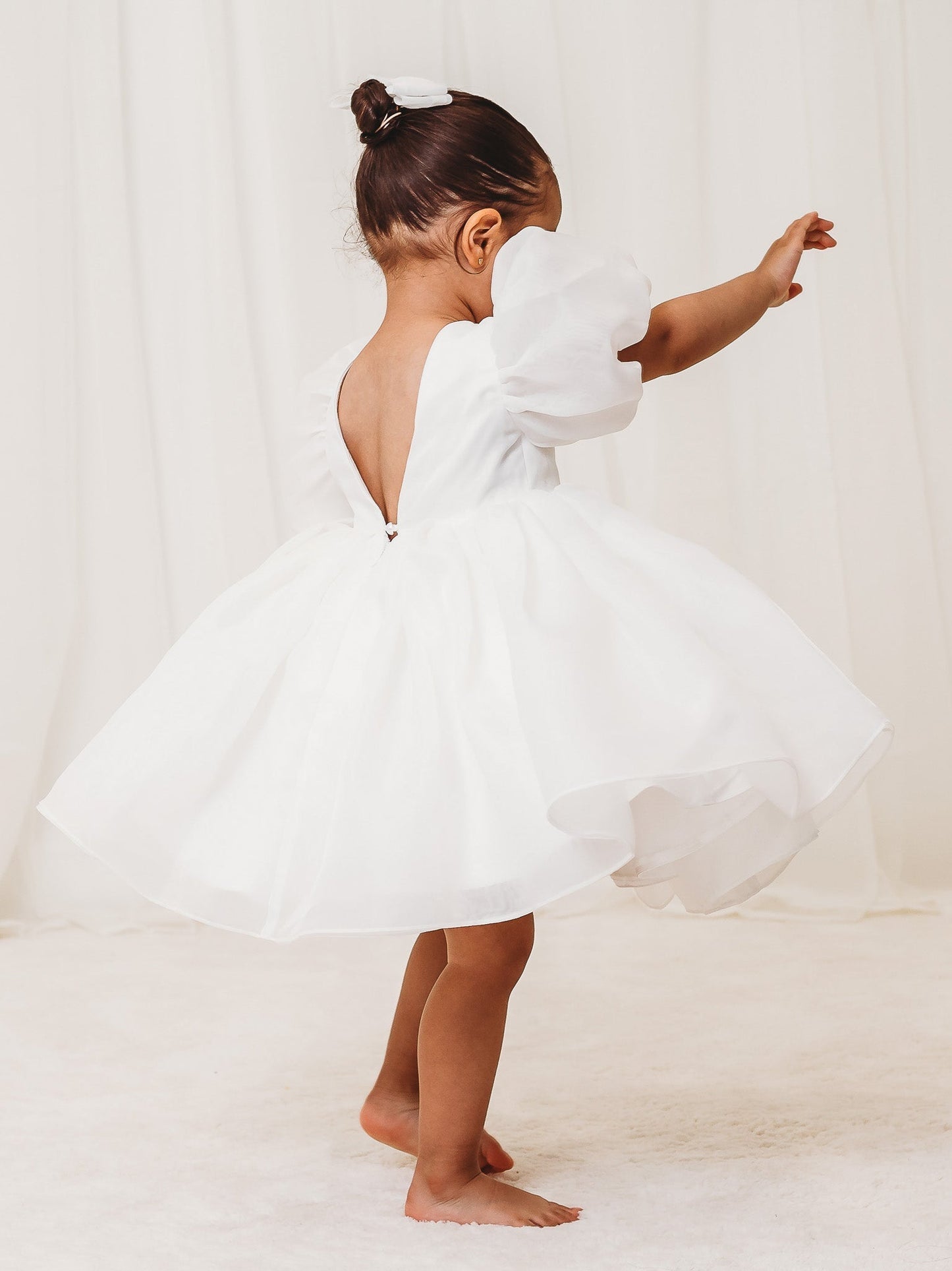 'Betsey' Organza Occasion Dress & hairbow - Rose & Albert