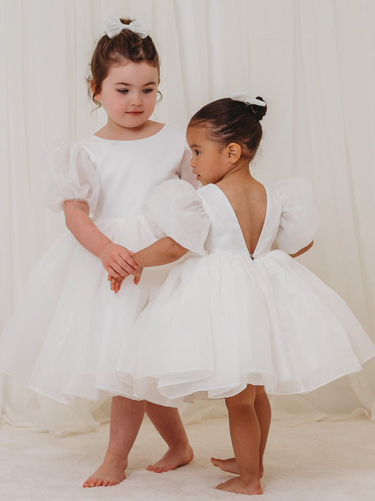 'Betsey' Organza Occasion Dress & hairbow - Rose & Albert