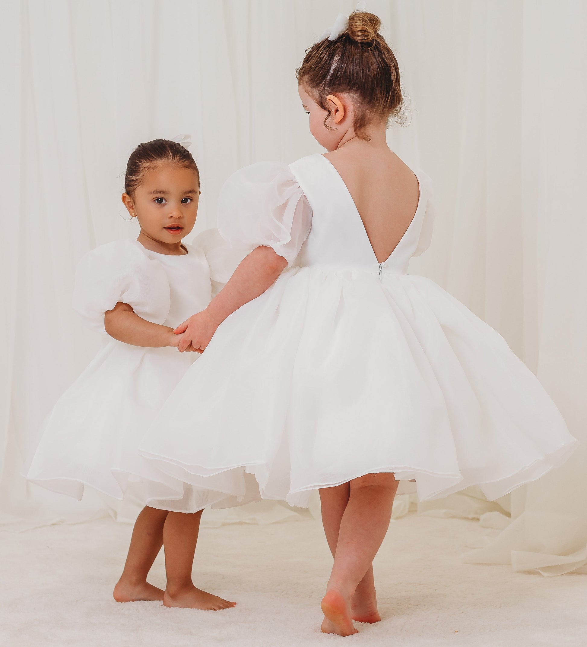 'Betsey' Organza Occasion Dress & hairbow - Rose & Albert