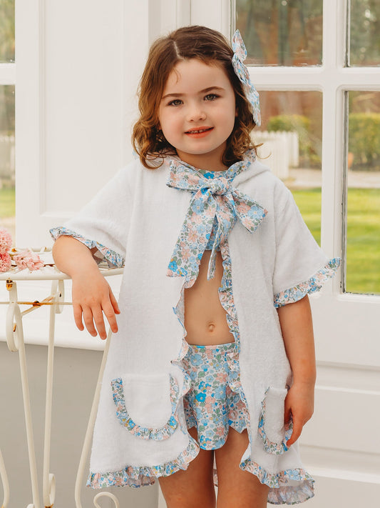 'Betsy' towelling hooded poncho - Rose & Albert