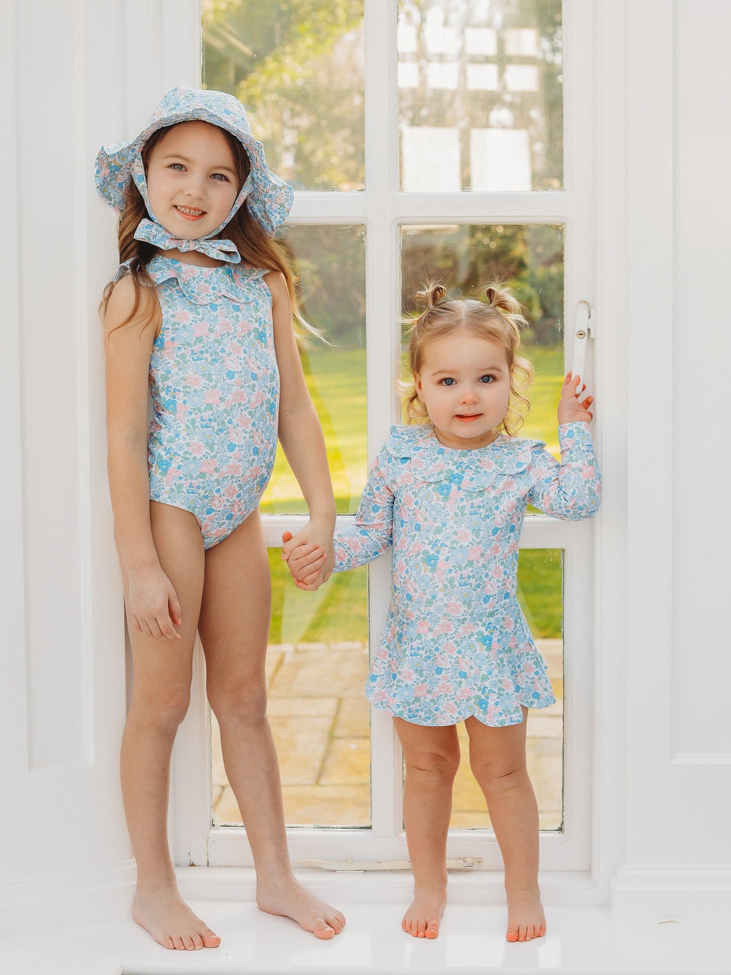 'Betsy' petal collar sleeveless swimsuit - Rose & Albert