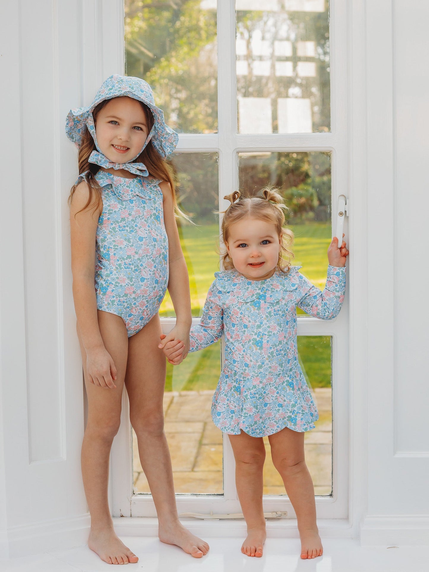 'Betsy' petal collar sleeveless swimsuit - Rose & Albert