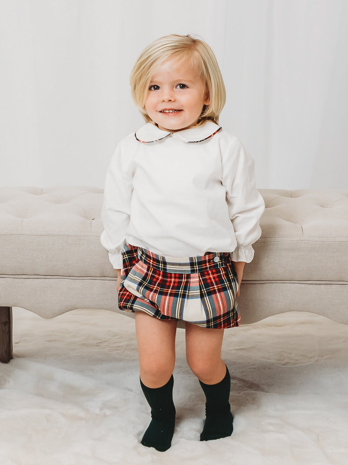 'Noelle' tartan set - Rose & Albert