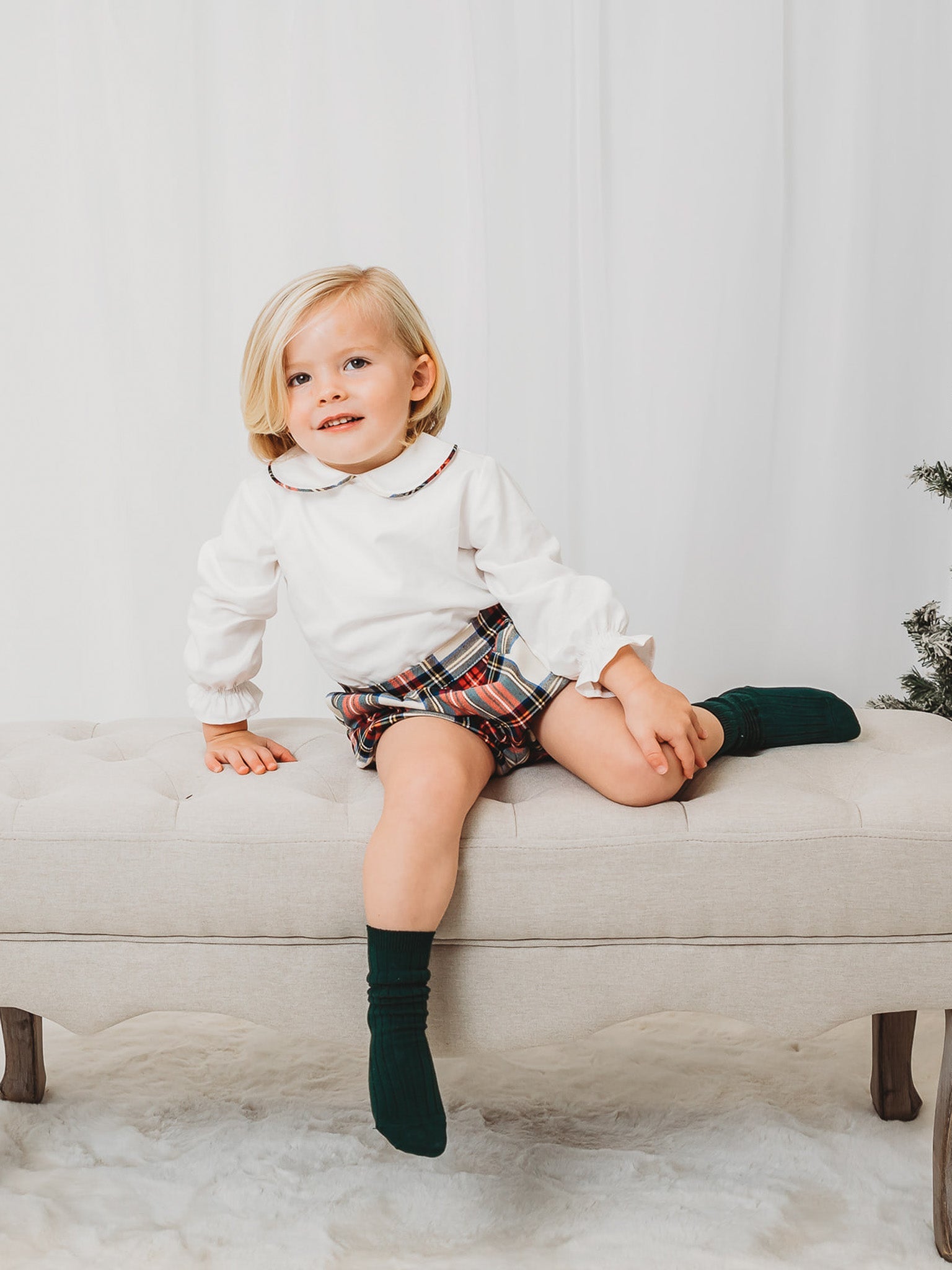 'Noelle' tartan set - Rose & Albert