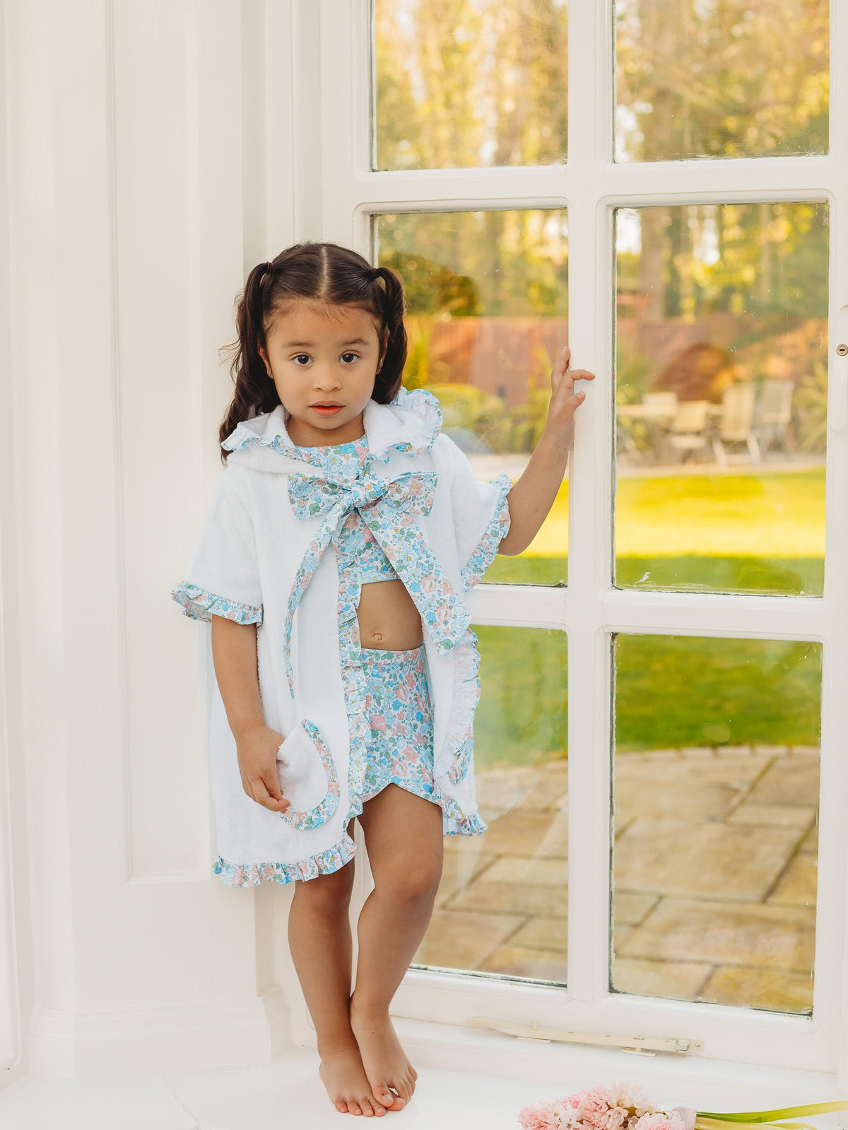 'Betsy' towelling hooded poncho - Rose & Albert