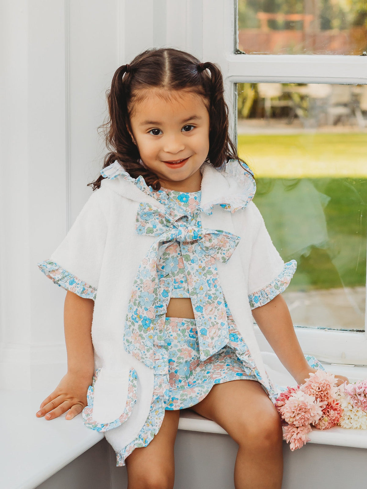 'Betsy' towelling hooded poncho - Rose & Albert
