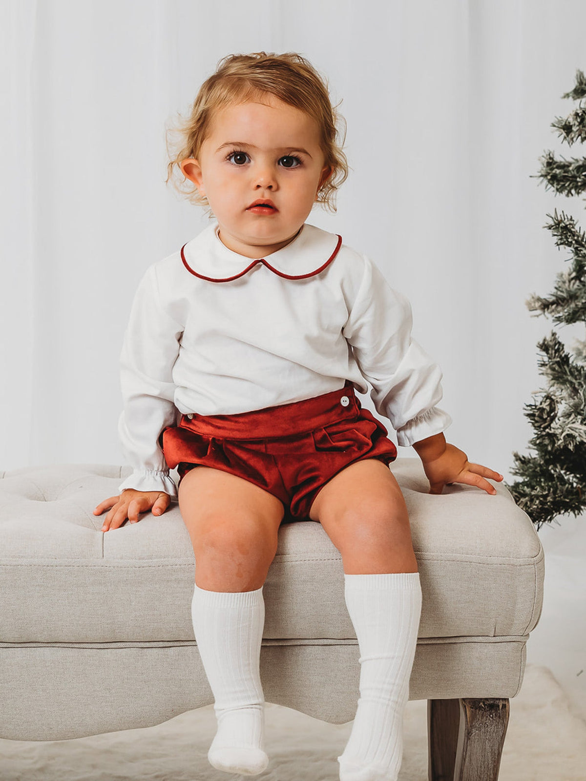 'Ruby' burgundy velvet set - Rose & Albert