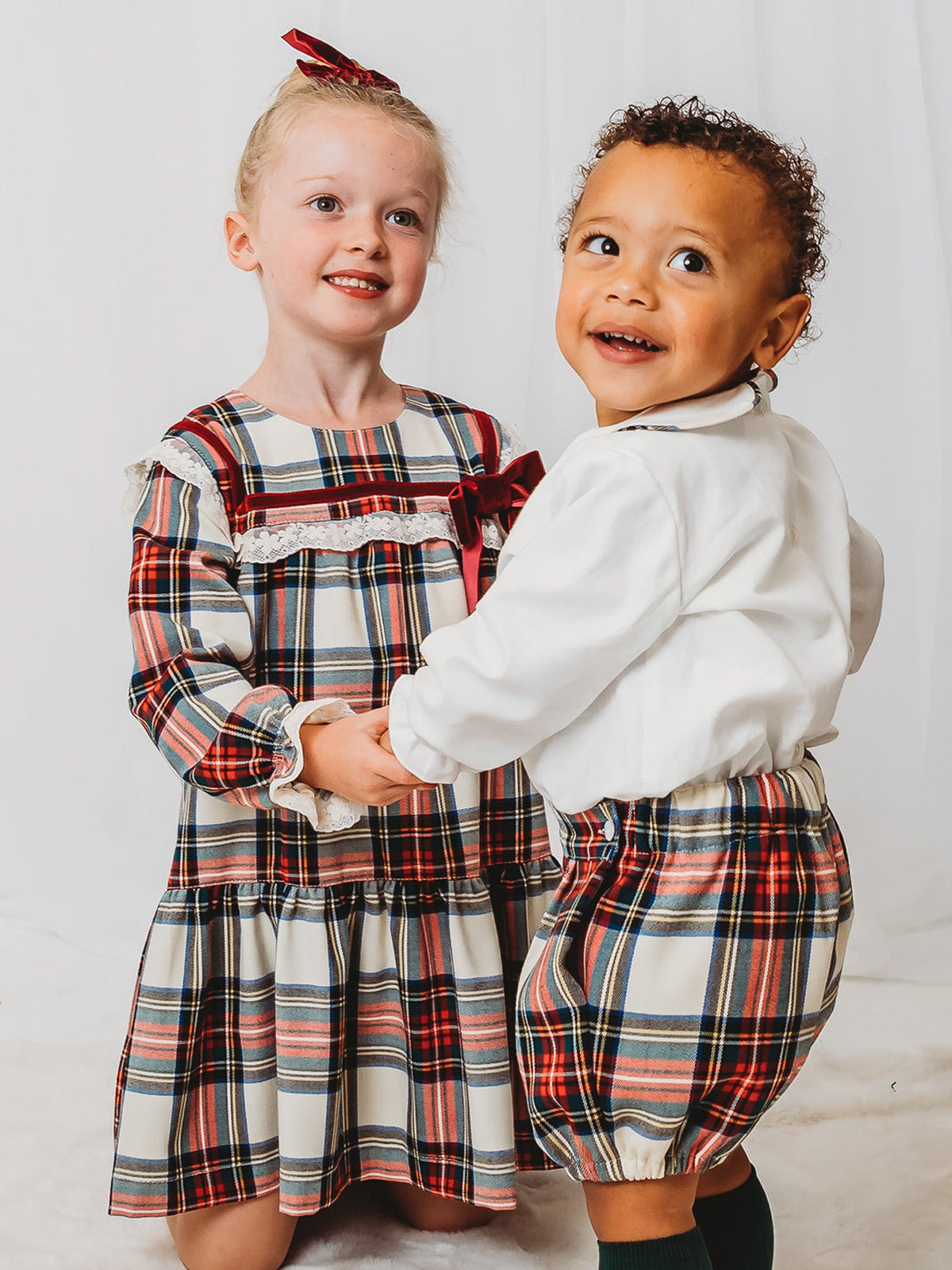 'Noelle' tartan set - Rose & Albert