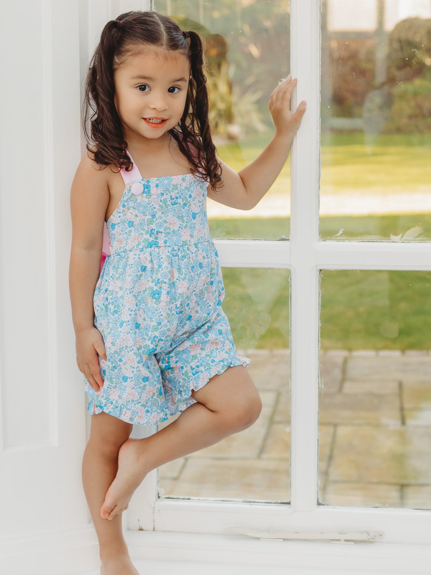 'Betsy' floral bow detail playsuit - Rose & Albert