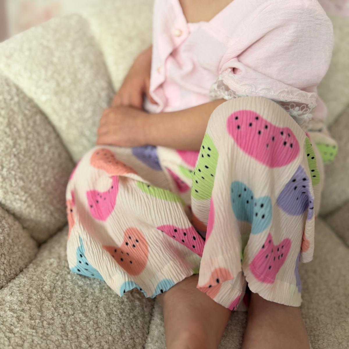 Melon Pop Trousers — White Daisy