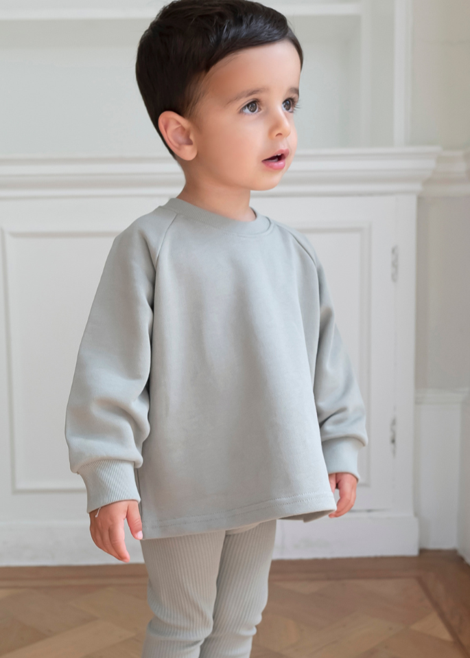 Cotton Sweatshirt in Green