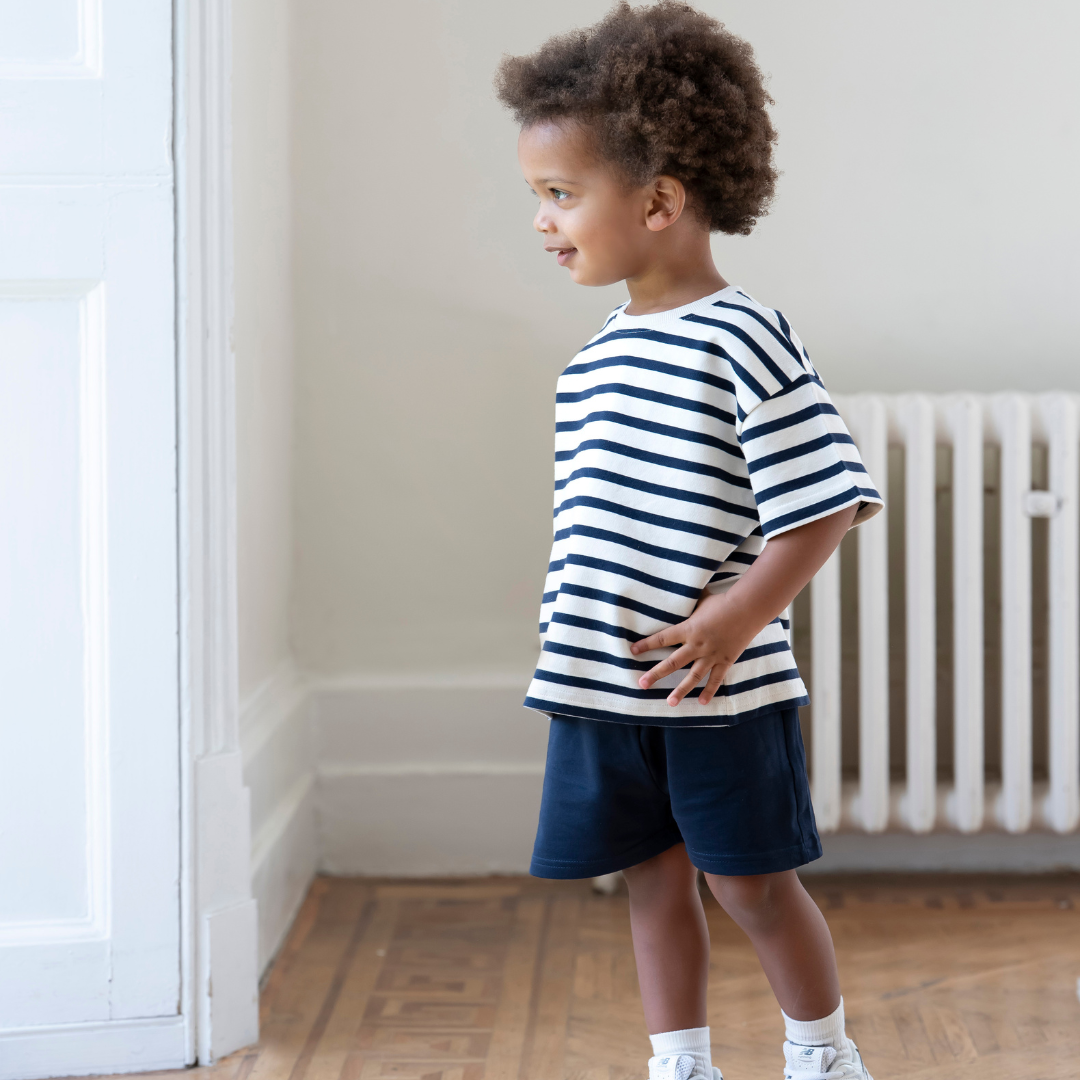 Cotton Oversized Summer Set - Breton Stripe