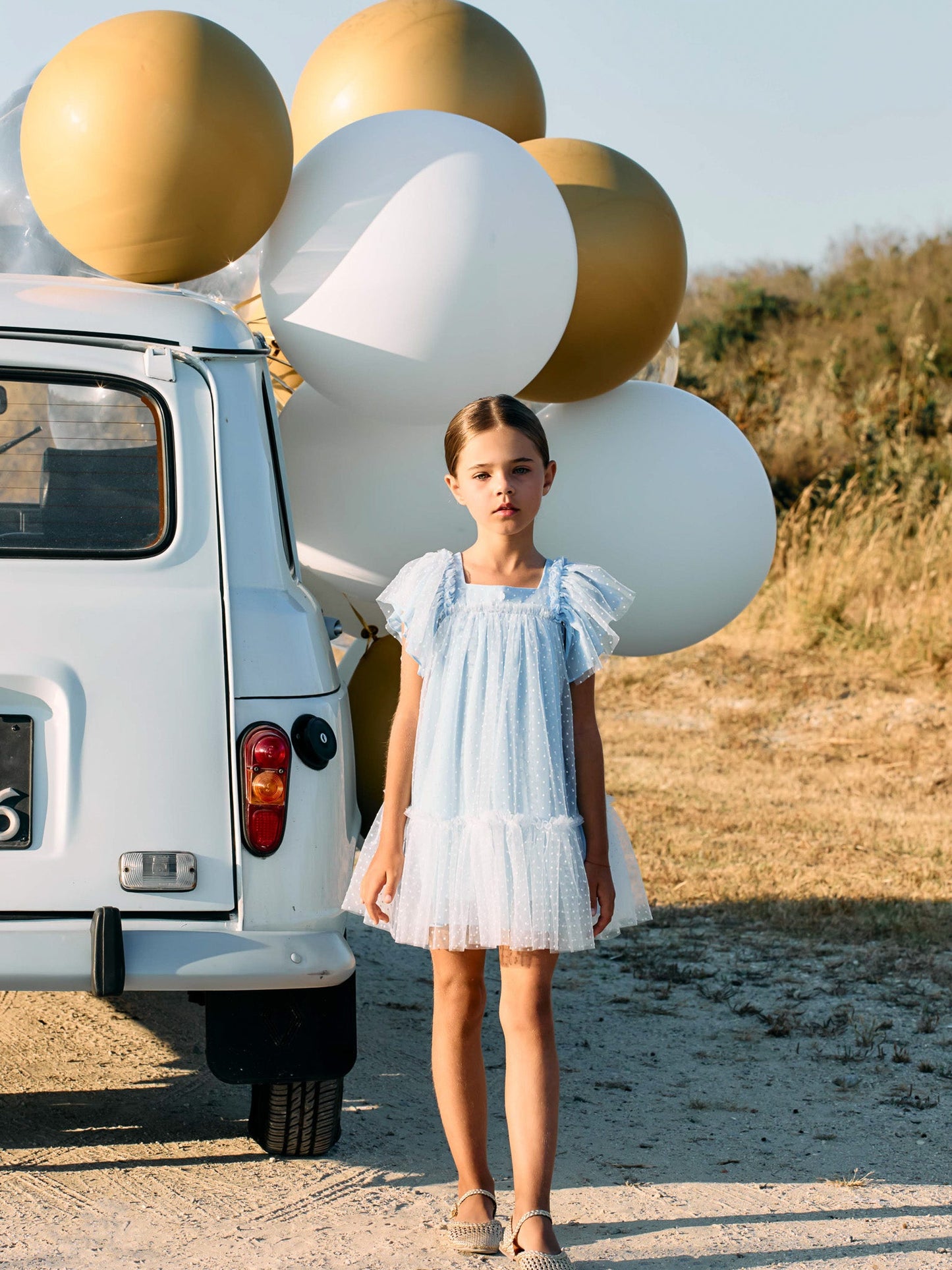 Patachou blue tulle dress