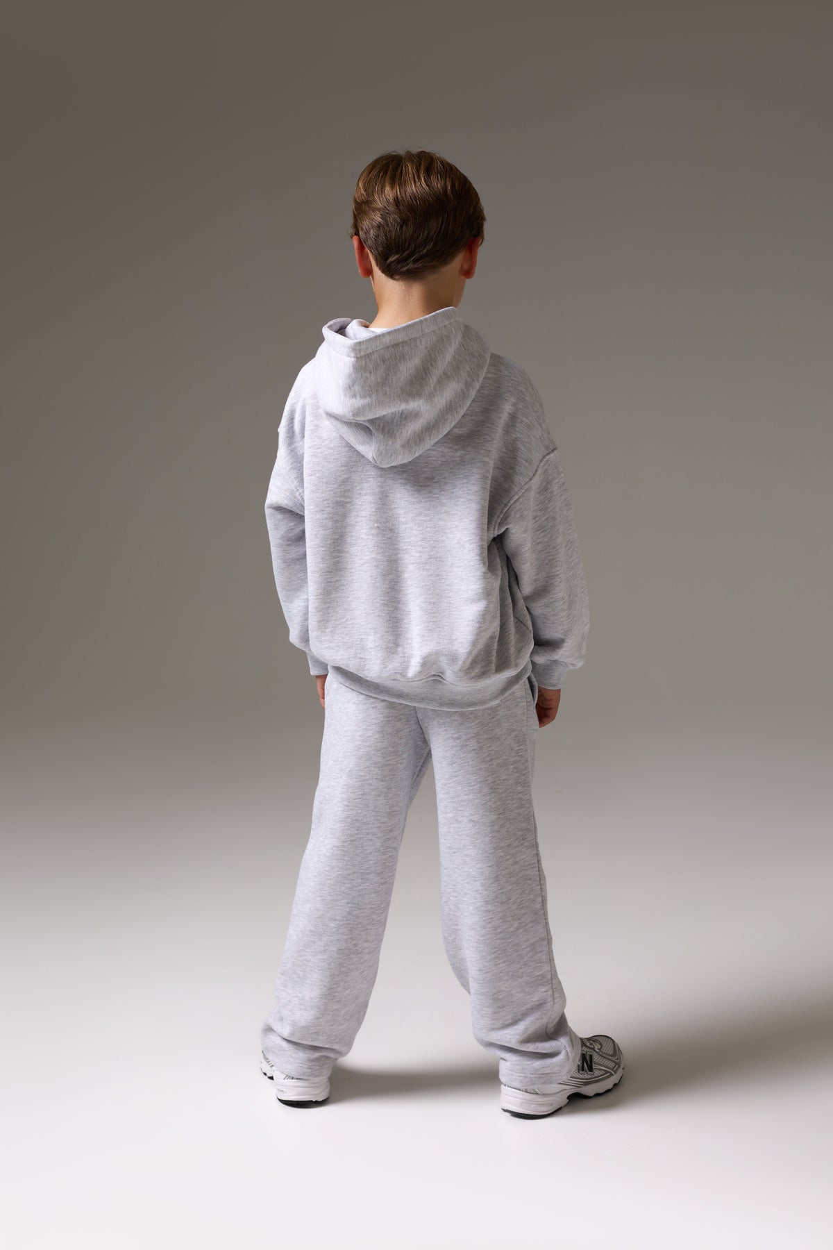JUNIOR MONOGRAM EMBLEM APPLIQUE JOGGERS - GREY MARL