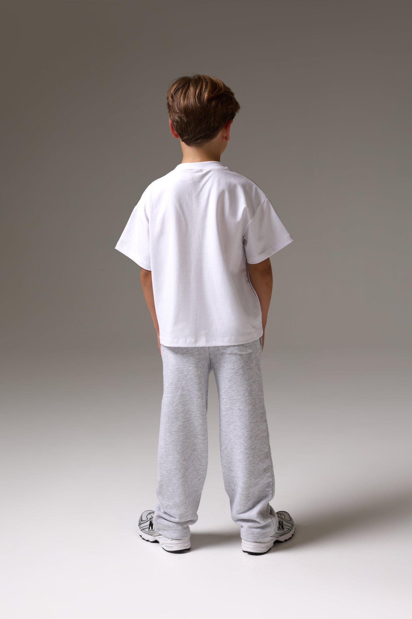 JUNIOR MONOGRAM EMBLEM APPLIQUE T-SHIRT - WHITE