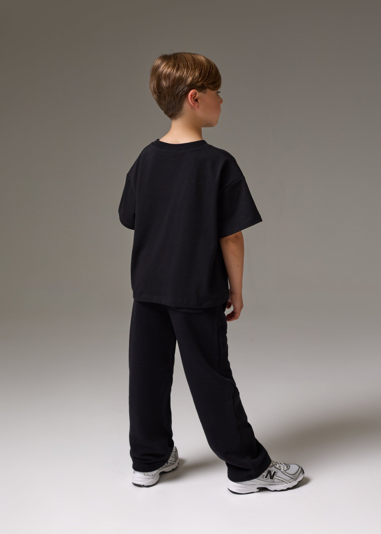 Junior Monogram Emblem Applique T Shirt in Black