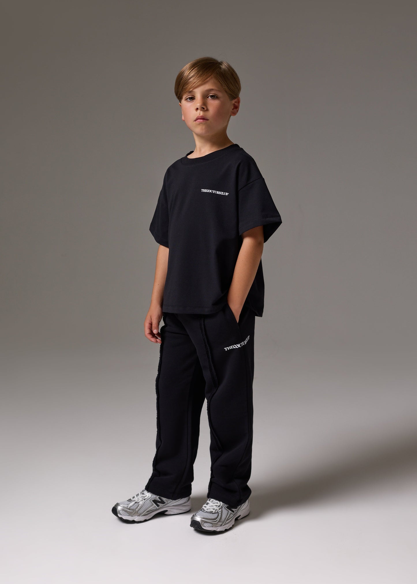 Junior Copyright Joggers in Black