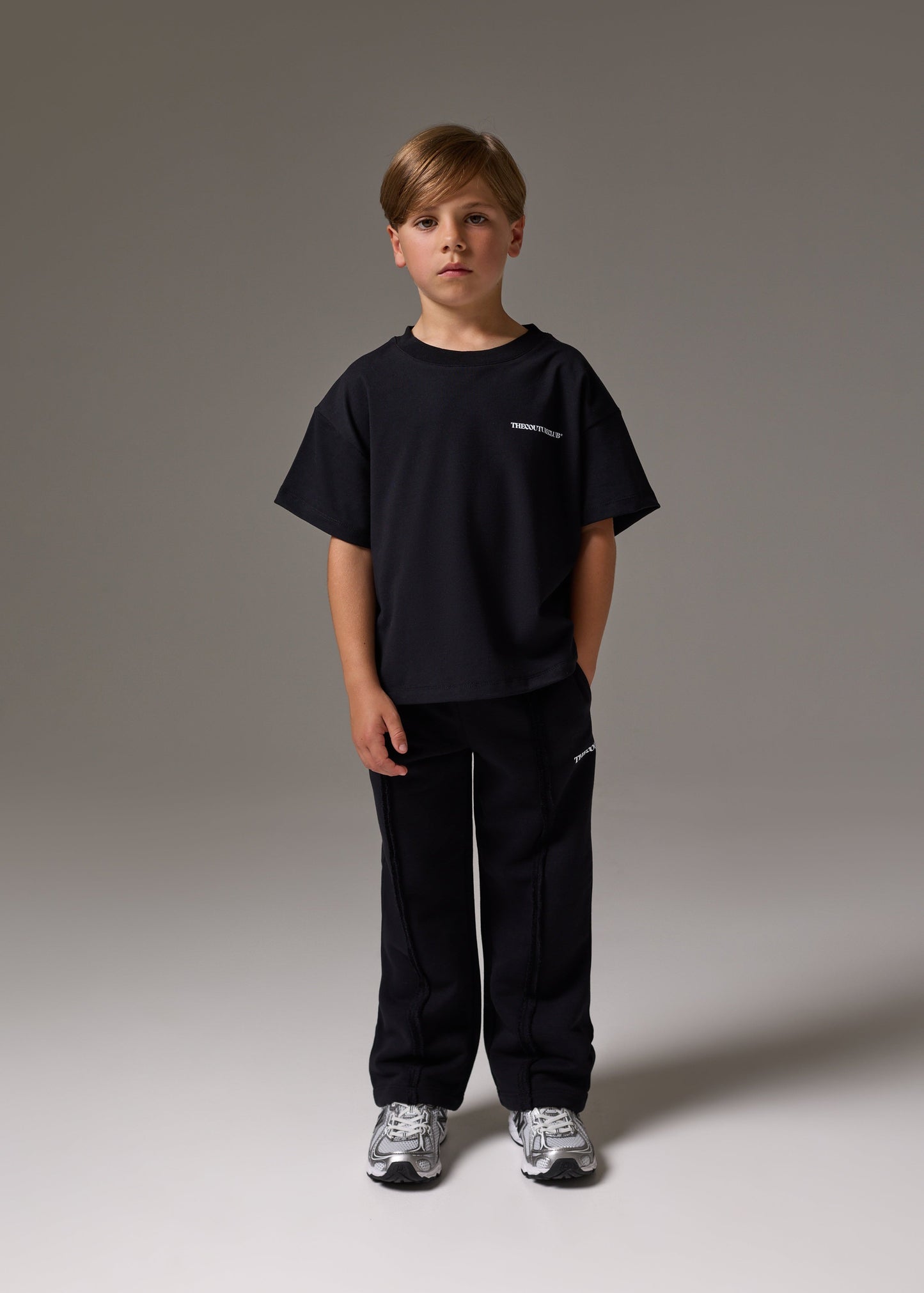 Junior Copyright Joggers in Black
