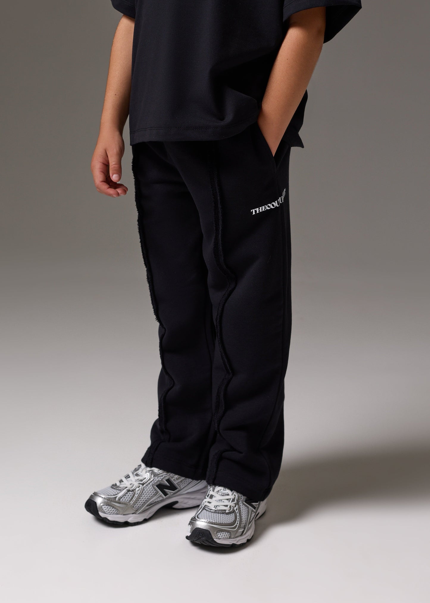 Junior Copyright Joggers in Black