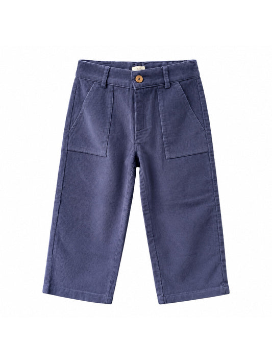 Corduroy wide trousers