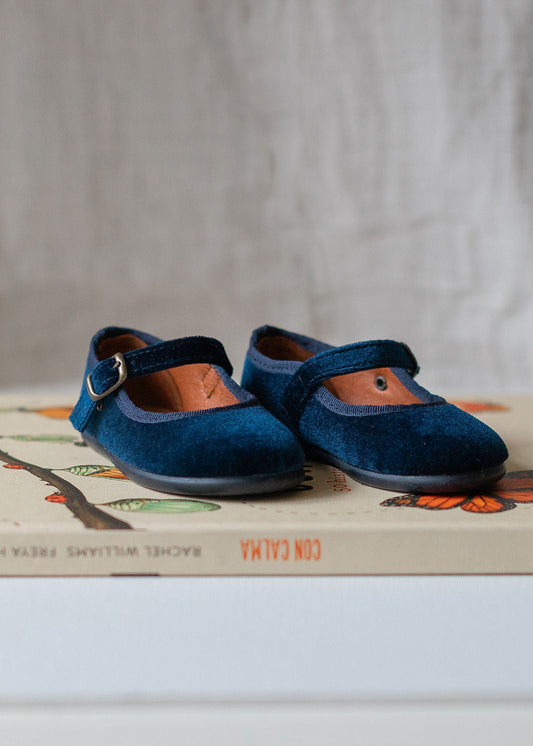 Mary Jane Velvet Deluxe in Blue
