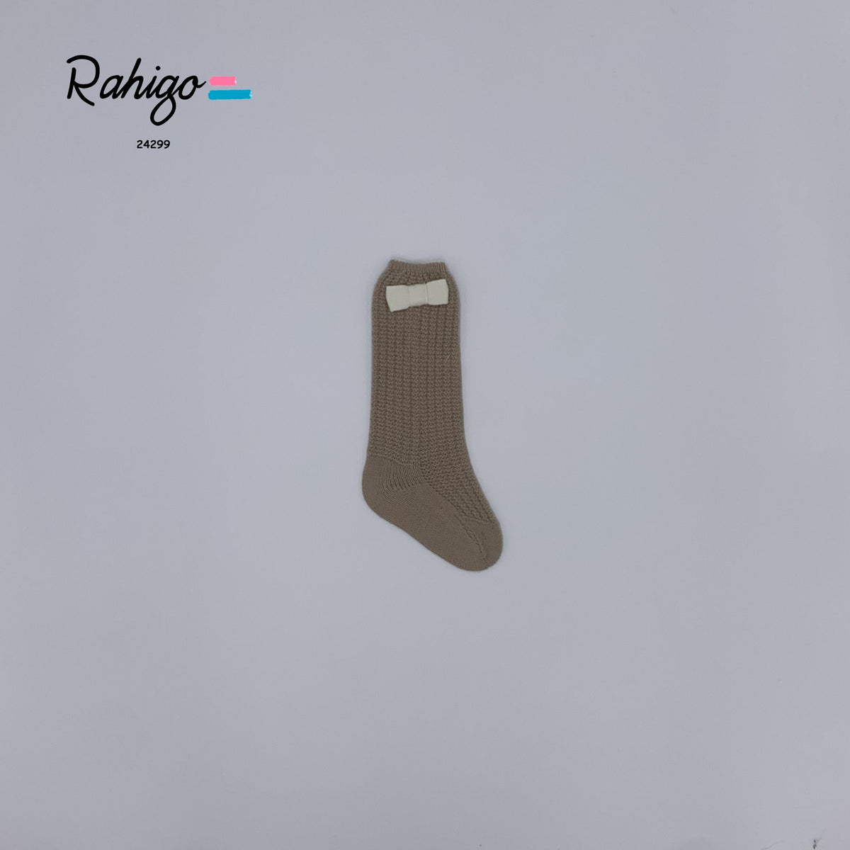 Rahigo Camel knitted bow socks