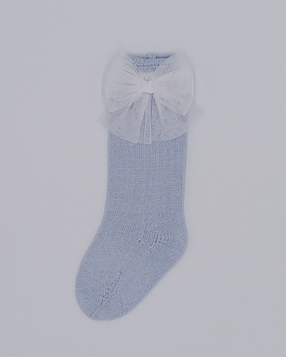 Rahigo Camel & Cream Tulle Bow Knitted Socks - Rose & Albert